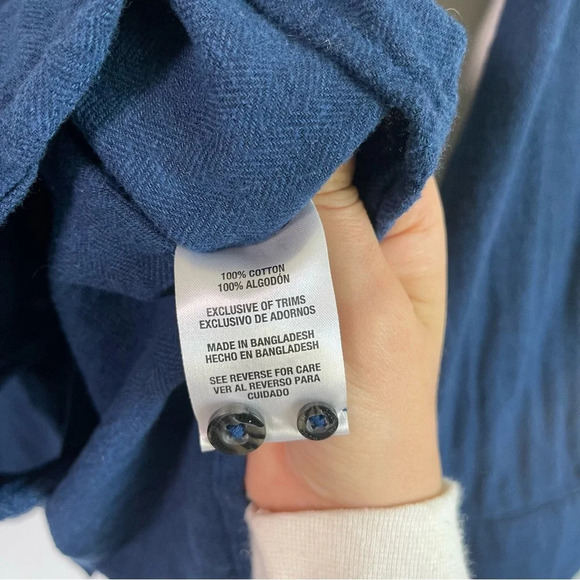 Woolrich blue button down long sleeve shirt size XL - Picture 4 of 5